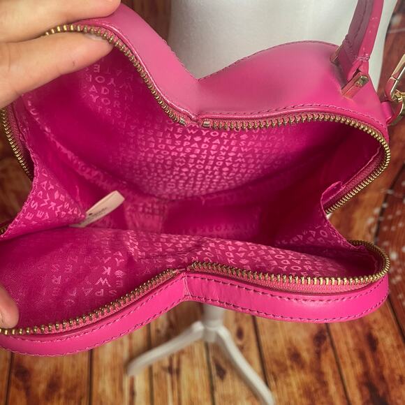 Kate Spade Sweetheart Pink purse with crossbody strap leather double zipper HTF! - Picture 4 of 7